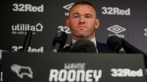 Wayne Rooney at Derby press conference