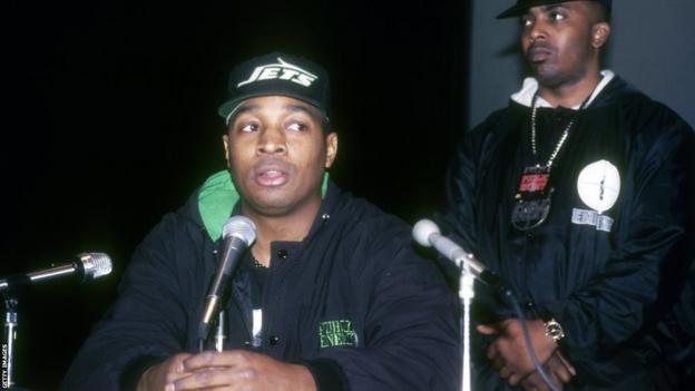 Chuck D at a press conference