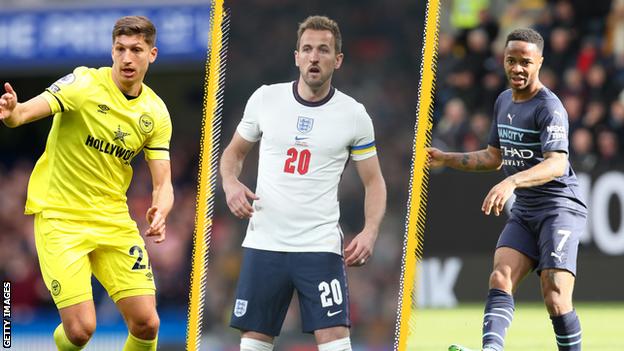 Vitaly Janelt, Harry Kane, Raheem Sterling