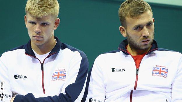 Kyle Edmund (left) and Dan Evans