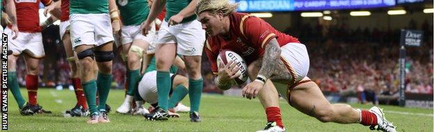 Richard Hibbard first try against Ireland