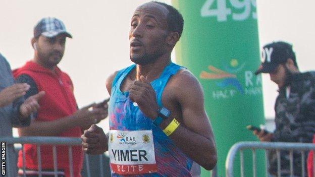 Jemal Yimer set his personal best of 58 minutes and 33 seconds in 2018