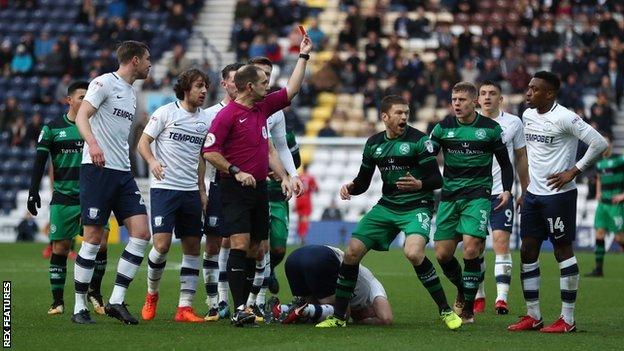 Jamie Mackie sending off