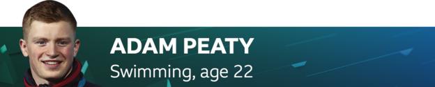 Adam Peaty, Swimming. Age: 22