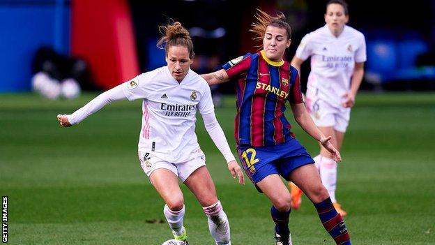 Real Madrid women against Barcelona