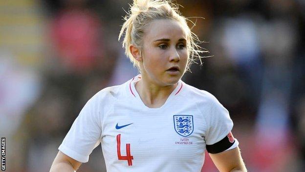 Izzy Christiansen playing for England