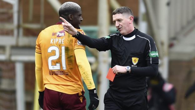 Motherwell: Cedric Kipre red card against Celtic is downgraded to yellow