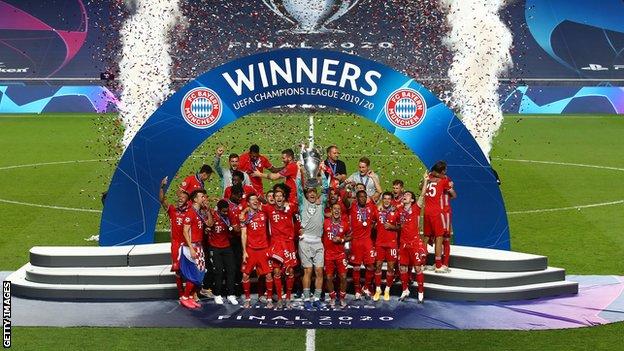 Bayern de Munique comemora vitória da Liga dos Campeões