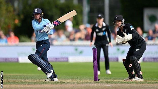 Danni Wyatt bats for England