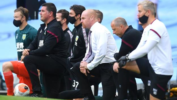 Sean Dyche: Everyone getting more educated, says Burnley boss as banner condemned thumbnail