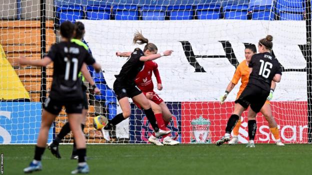 Amalie Thestrup scores the opening goal for Bristol City