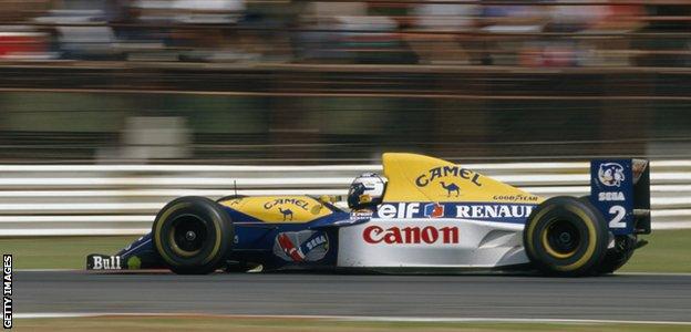 Alain Prost competing at the 1993 South African Grand Prix