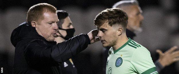 Neil Lennon and James Forrest