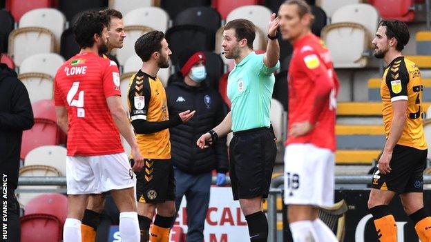 Josh Sheehan shown a red card