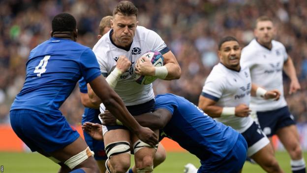 Scotland forward Jack Dempsey playing against France