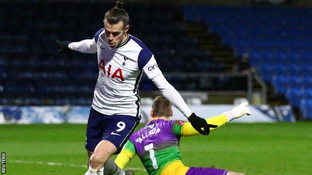 Gareth Bale scores against Wycombe Wanderers for Tottenham in the FA Cup