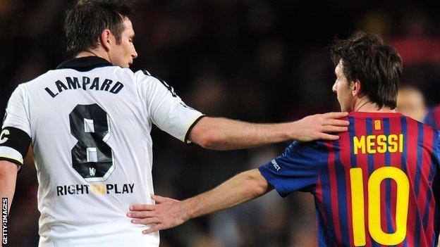 Frank Lampard and Lionel Messi