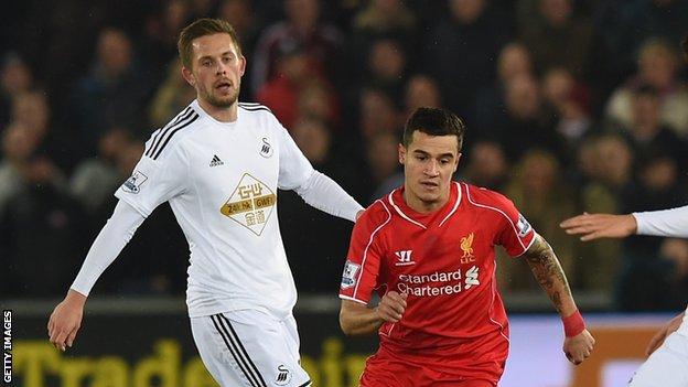 Gylfi Sigurdsson and Philippe Coutinho (right)