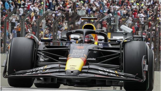 Red Bull's Max Verstappen in Sao Paulo Grand Prix first practice