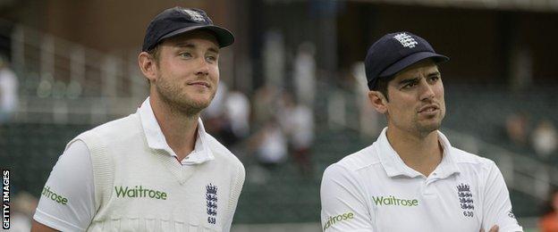 Stuart Broad and Alastair Cook