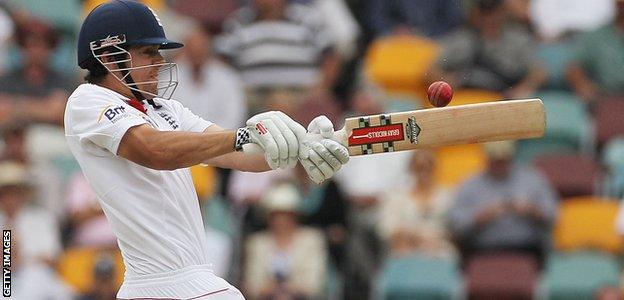 Alastair Cook in action in 2010-11 Ashes