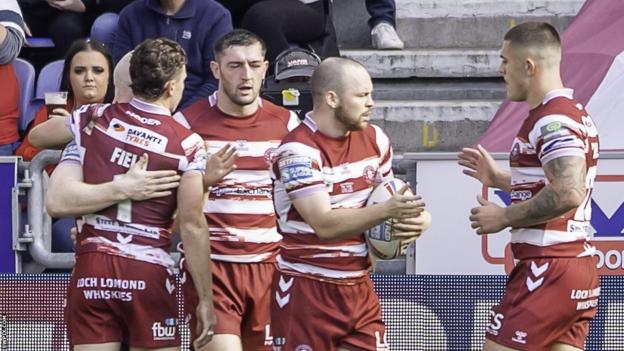 Wigan capped off their League Leaders' Shield win with a thumping victory over Hull KR in their semi-final
