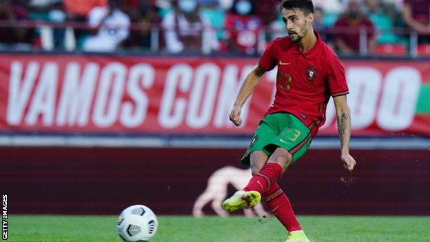 Fabio Vieira in action for Portugal Under-21s