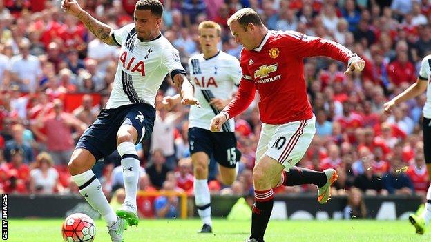 Kyle Walker scores an own goal to gift Manchester United the lead
