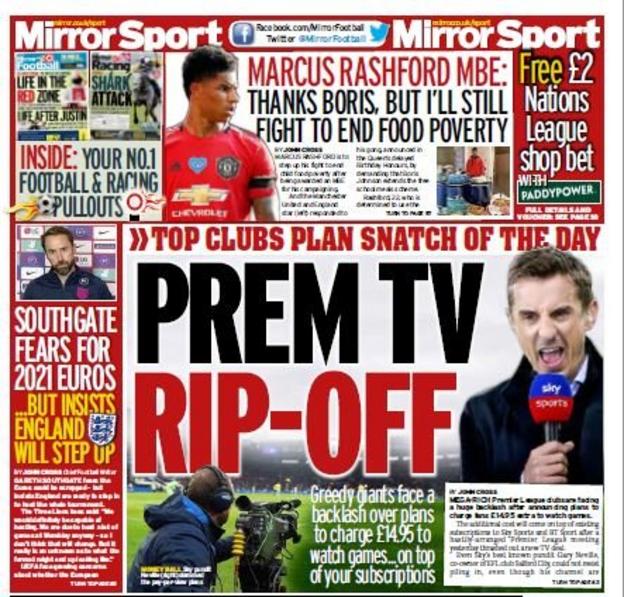 Saturday's back pages BBC Sport