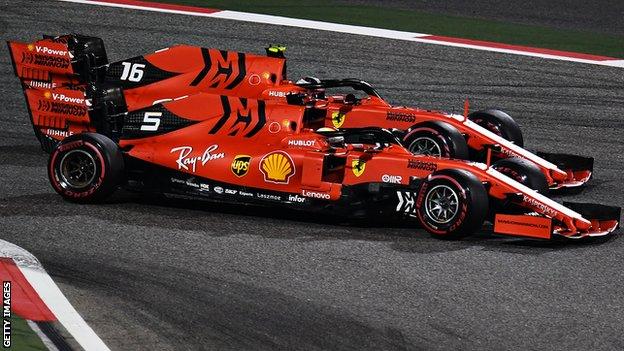 Charles Leclerc is ordered to let Sebastian Vettel past