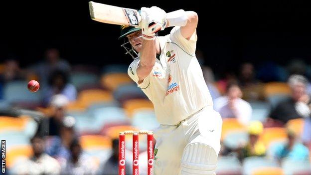 Steve Smith in action against India