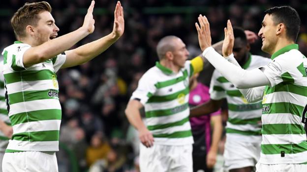 Celtic stay top with two goals in nine minutes against St Mirren