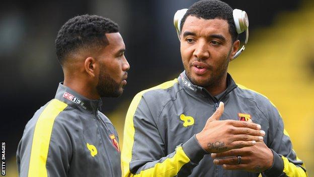 Adrian Mariappa and Troy Deeney