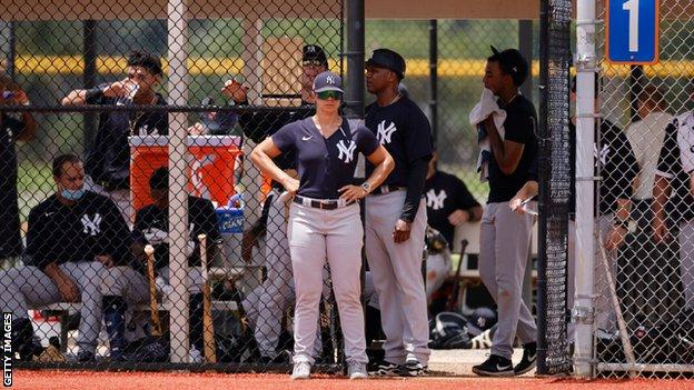 New York Yankees coach Rachel Balkovec