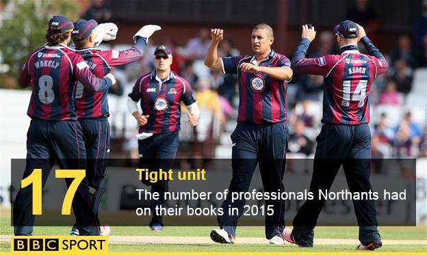 Northants players celebrate