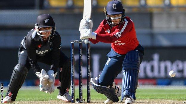 Tammy Beaumont of England against New Zealand