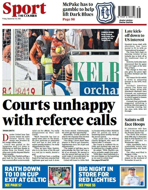 The back page of the Courier on 240921