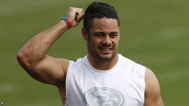 Ex-Australian rugby league star Jarryd Hayne makes 49ers