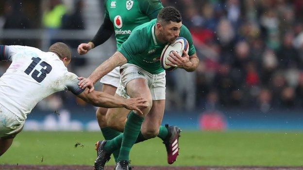 Ireland in action against England during the 2018 Six Nations