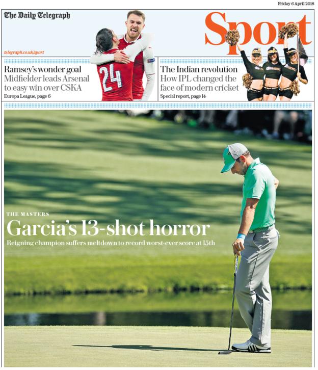 The Telegraph sport section on Friday
