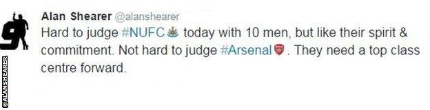 Alan Shearer on Twitter