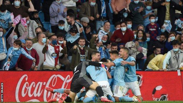 Celta Vigo celebrate