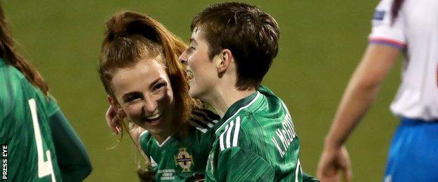 The McGuinness sisters, Kirsty and Caitlin, were playing together for NI for the first time