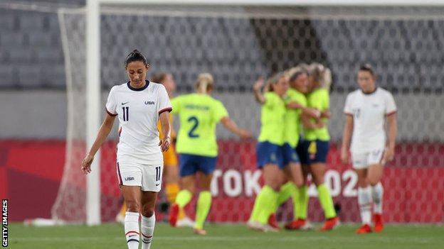 USA react to Sweden scoring