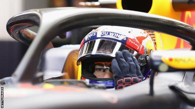 Red Bull test the new halo design feature designed to protect drivers