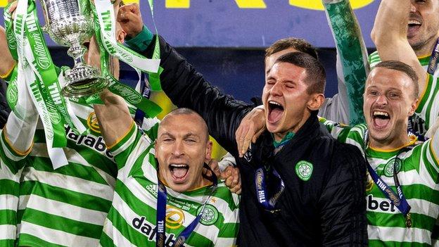 Scott Brown and Celtic completed the quadruple treble with victory in last season's delayed Scottish Cup final