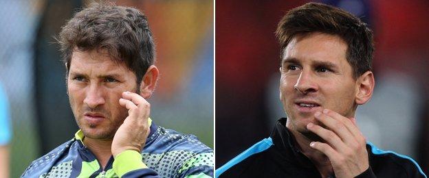 Yasir Shah and Lionel Messi