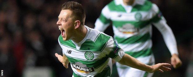 Celtic's Callum McGregor celebrates his goal
