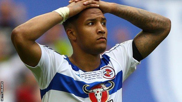 Liam Moore misses his penalty in the Championship play-off final