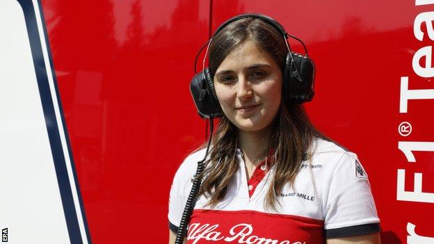 Sauber F1 test driver Tatiana Calderon